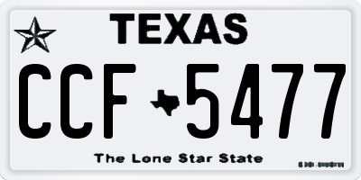TX license plate CCF5477