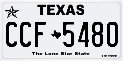 TX license plate CCF5480