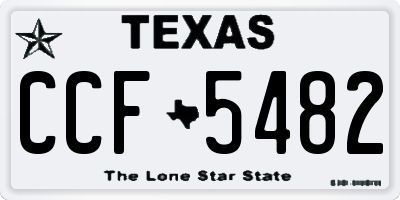 TX license plate CCF5482