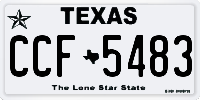 TX license plate CCF5483