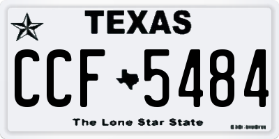 TX license plate CCF5484