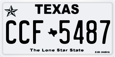 TX license plate CCF5487