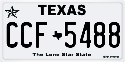 TX license plate CCF5488