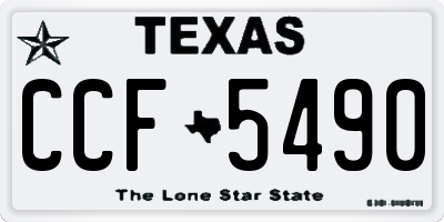 TX license plate CCF5490