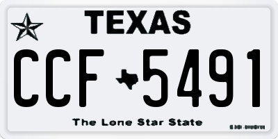 TX license plate CCF5491