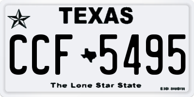 TX license plate CCF5495