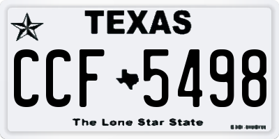 TX license plate CCF5498