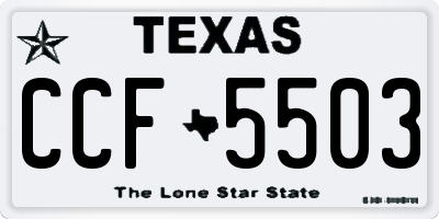 TX license plate CCF5503