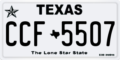TX license plate CCF5507