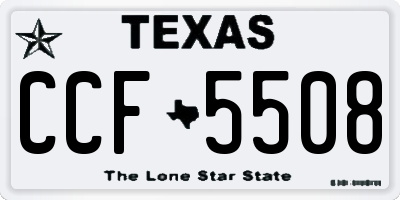 TX license plate CCF5508