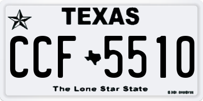 TX license plate CCF5510