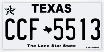 TX license plate CCF5513