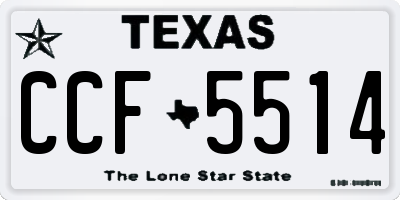 TX license plate CCF5514