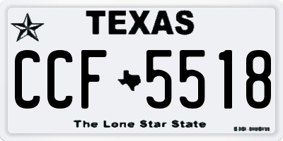 TX license plate CCF5518