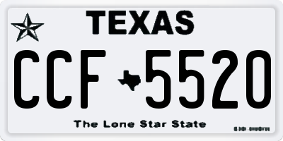 TX license plate CCF5520