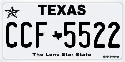 TX license plate CCF5522
