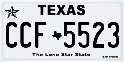 TX license plate CCF5523