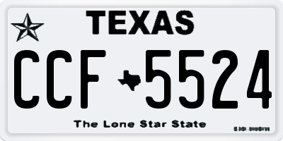TX license plate CCF5524