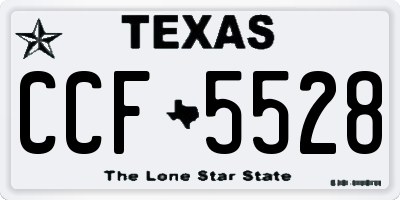 TX license plate CCF5528