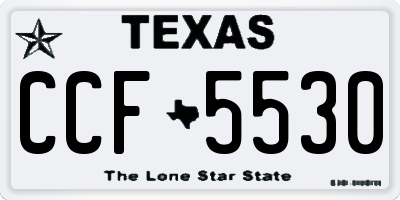TX license plate CCF5530