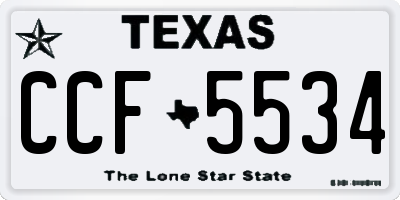 TX license plate CCF5534