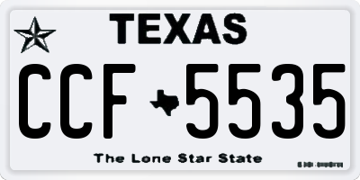 TX license plate CCF5535