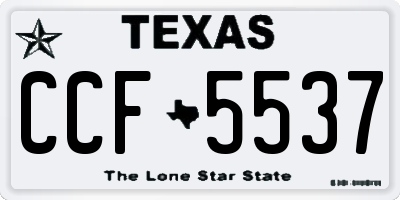 TX license plate CCF5537