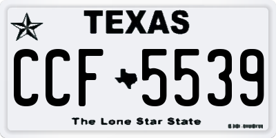 TX license plate CCF5539