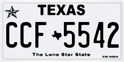 TX license plate CCF5542