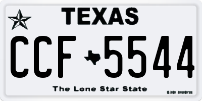 TX license plate CCF5544
