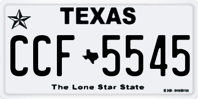 TX license plate CCF5545