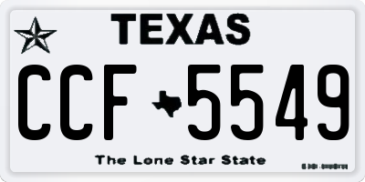 TX license plate CCF5549
