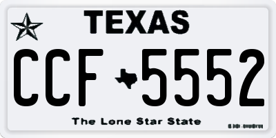TX license plate CCF5552