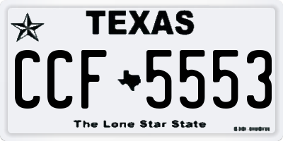 TX license plate CCF5553