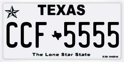 TX license plate CCF5555