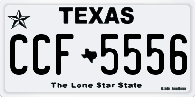 TX license plate CCF5556