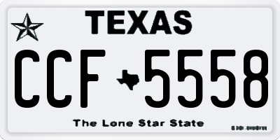 TX license plate CCF5558