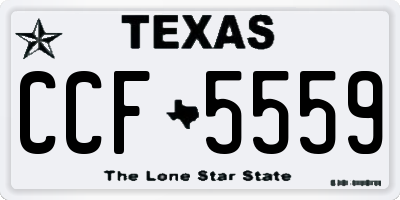 TX license plate CCF5559