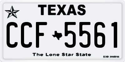 TX license plate CCF5561