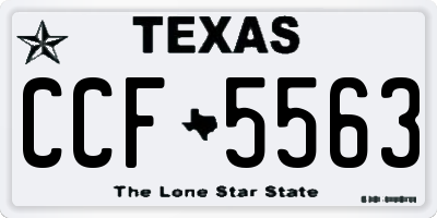 TX license plate CCF5563