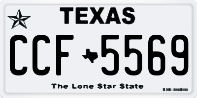 TX license plate CCF5569
