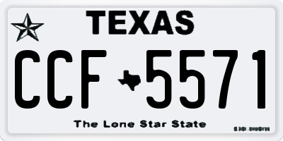 TX license plate CCF5571