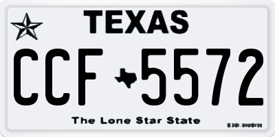 TX license plate CCF5572