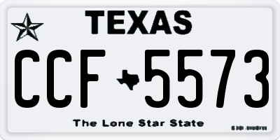 TX license plate CCF5573