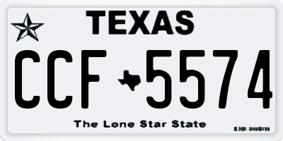 TX license plate CCF5574