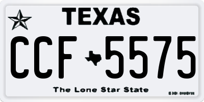 TX license plate CCF5575