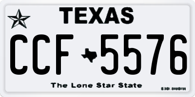 TX license plate CCF5576