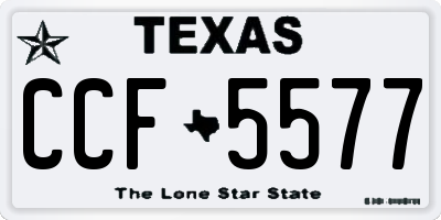TX license plate CCF5577