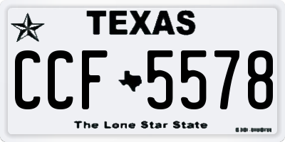 TX license plate CCF5578
