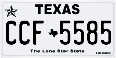 TX license plate CCF5585